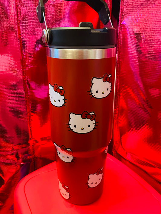 Inspired Red Hello Kitty Tumbler