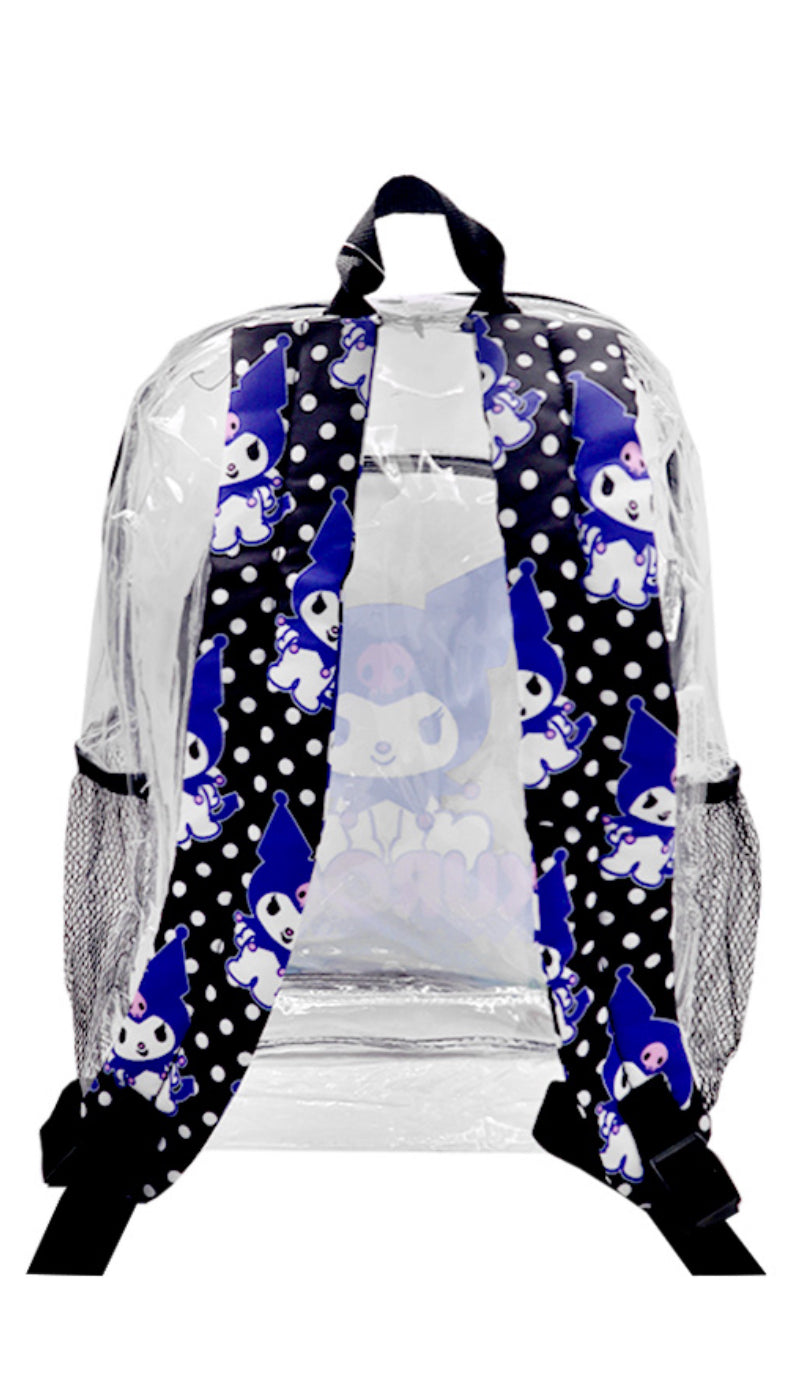 SANRIO KUROMI 16" TRANSPARENT BACKPACK