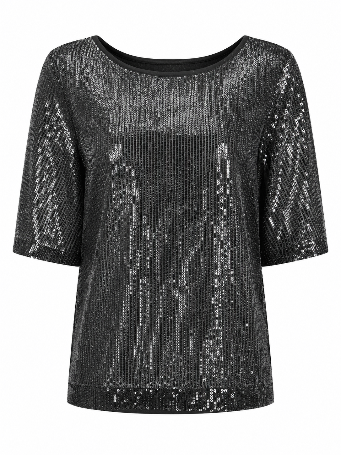 Sequin Glitter Black Top
