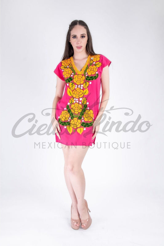 Zina Hot Pink Mini Dress