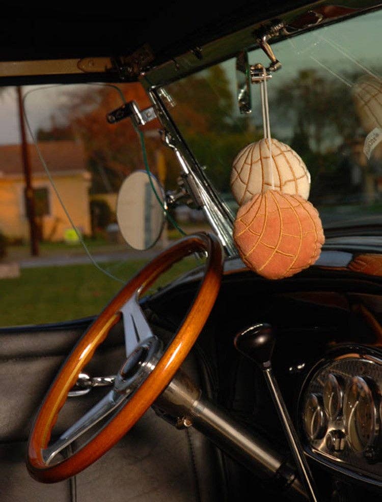 Pan Dulce Concha "Fuzzies" Car Mirror Hangers