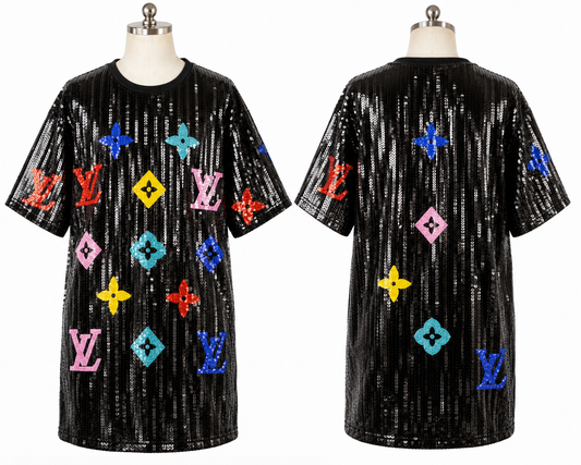 Lv designer dress ( one size fits)small medium large xl