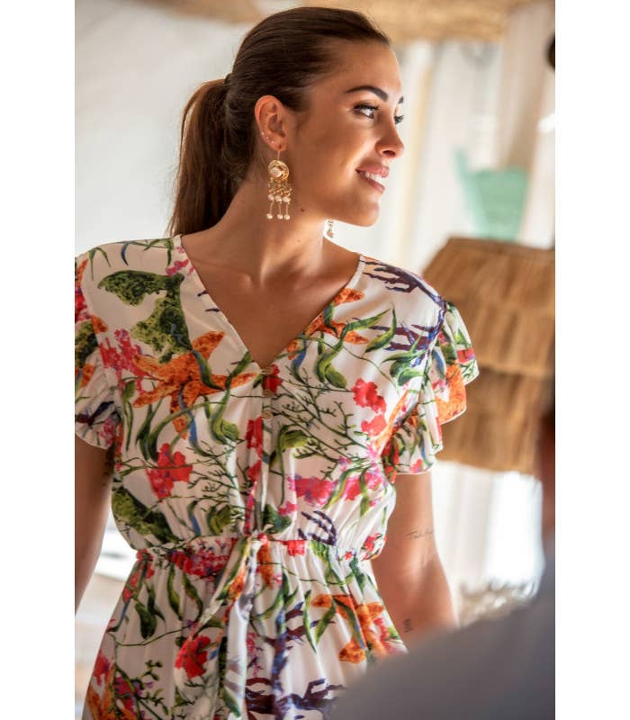 SUNSET & MOON CARACOLA STAR DRESS