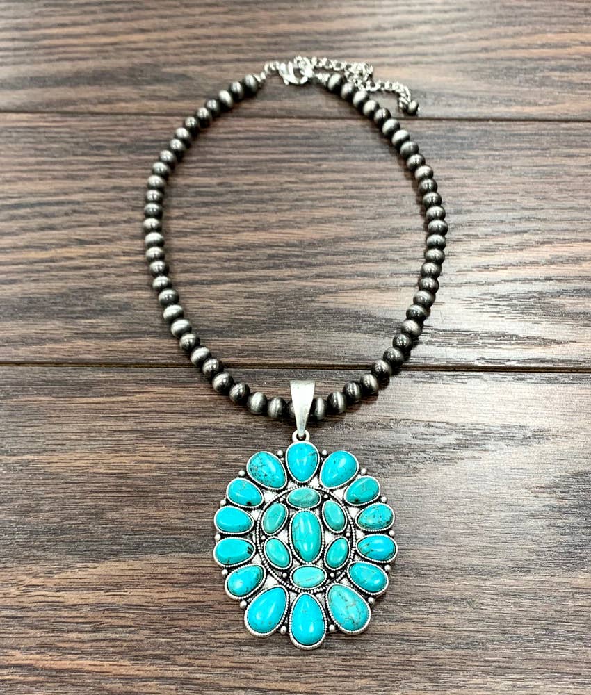 734977, Navajo Turquoise Necklace