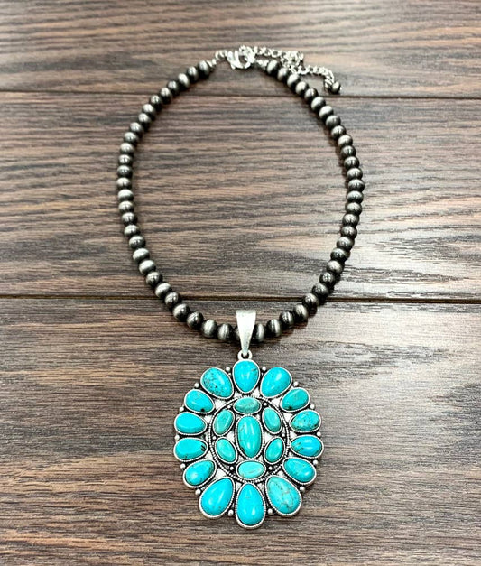 734977, Navajo Turquoise Necklace