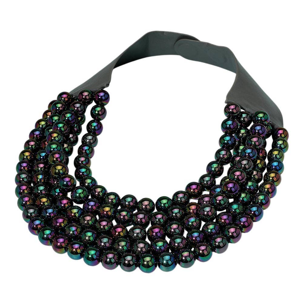 Multistrand Beaded Statement Magnetic Necklace