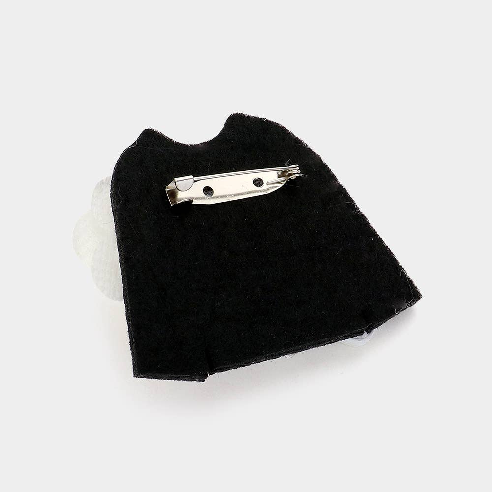 Felt Back Flower Corsage Pear Sequin Women Jacket Brooch