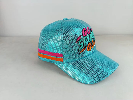 Blue Sequin Spurs Cap