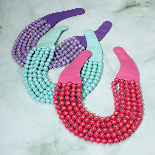 Multistrand Beaded Statement Magnetic Necklace