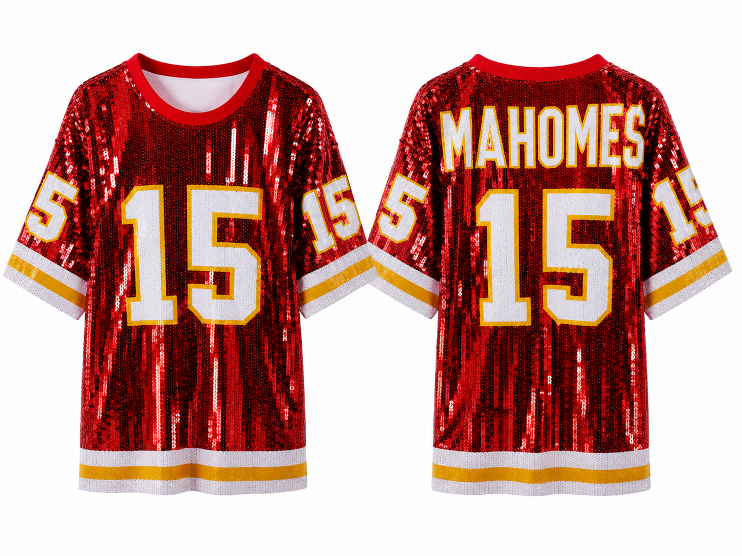 Chiefs sequin dress (one size) fits small medium larger