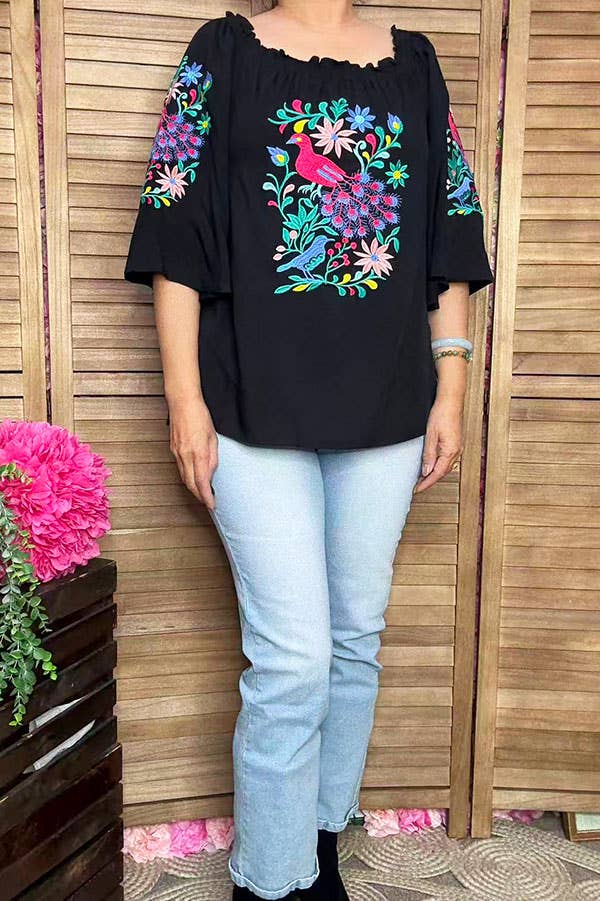 Floral Embroidered Blouse