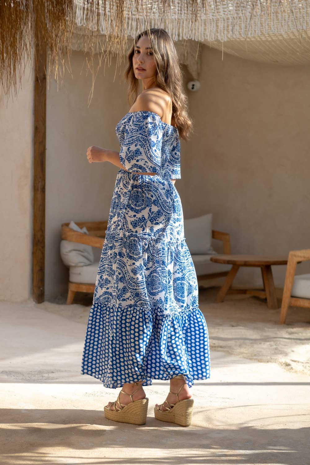 Oleaje Parsley Az Sunset & Moon Dress