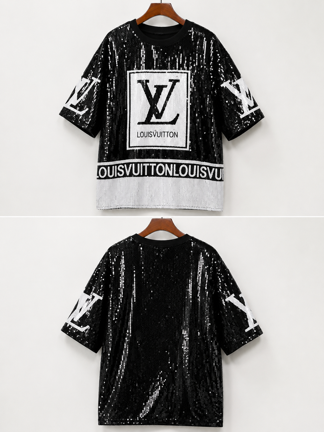 LV white sequin dress (one size) fits small medium large