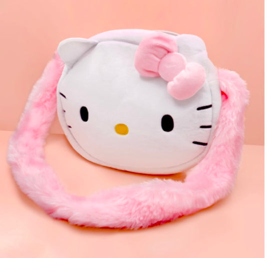 HELLO KITTY PLUSH HEAD CROSSBODY BAG