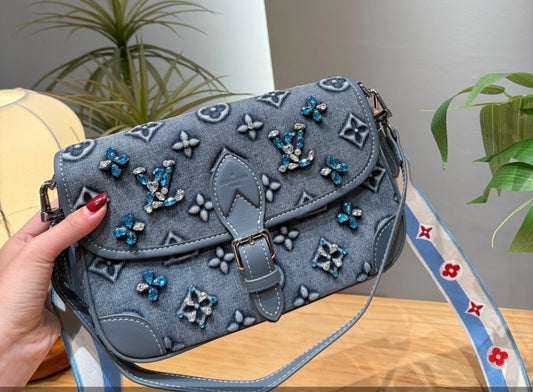 Inspired Lv denim crossbody (not authentic)