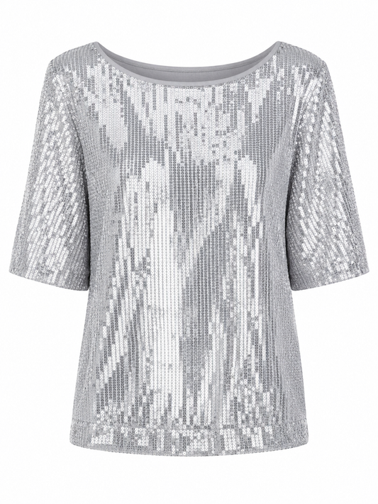 Silver Sequin Top