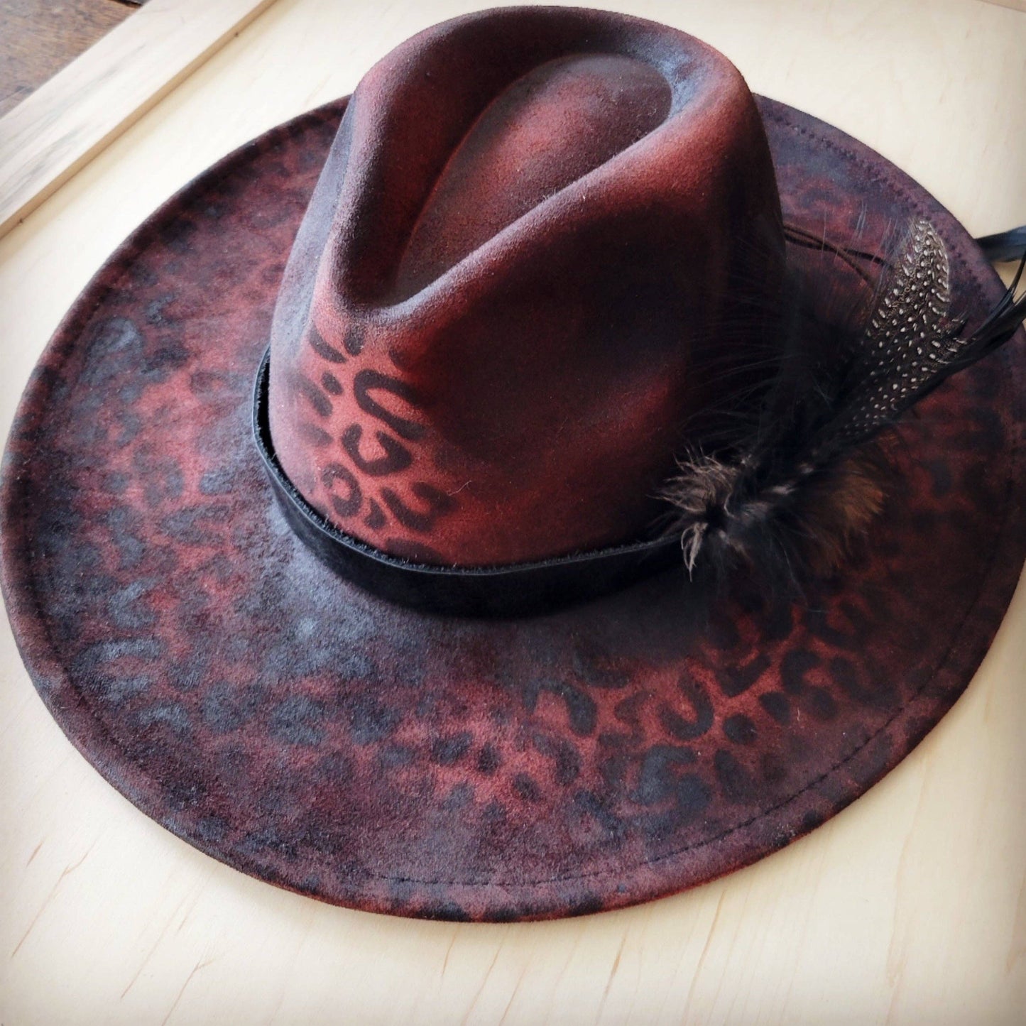 CUSTOM Hand-Painted Cowgirl Western Boho Hat A118