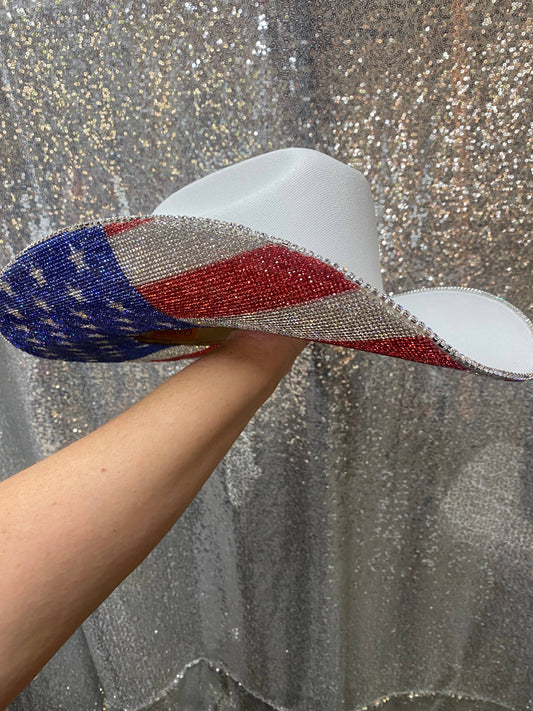 The American Flag Hat in White