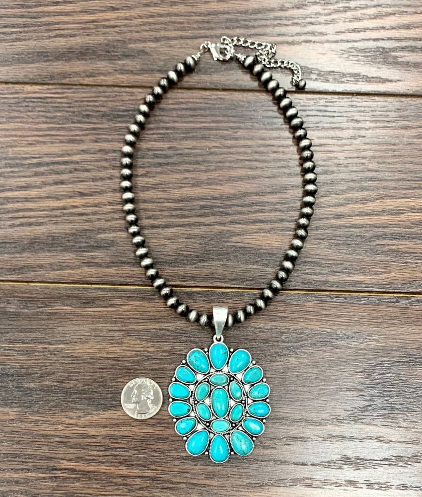 734977, Navajo Turquoise Necklace