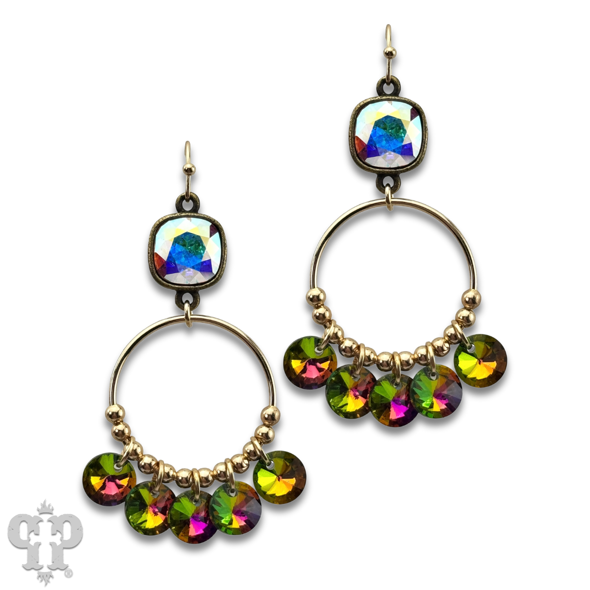 Rhinestone drops earring with Austrian crystal