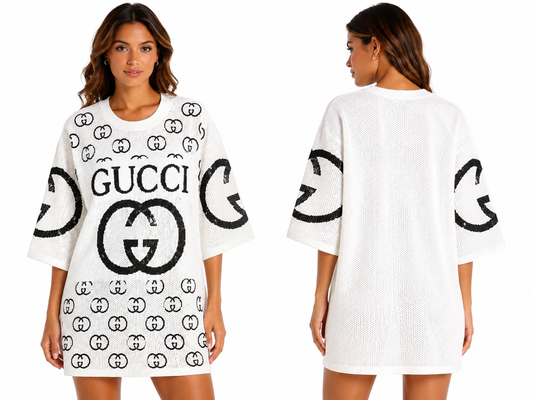 GG White logo dress (one size) fits small medium large