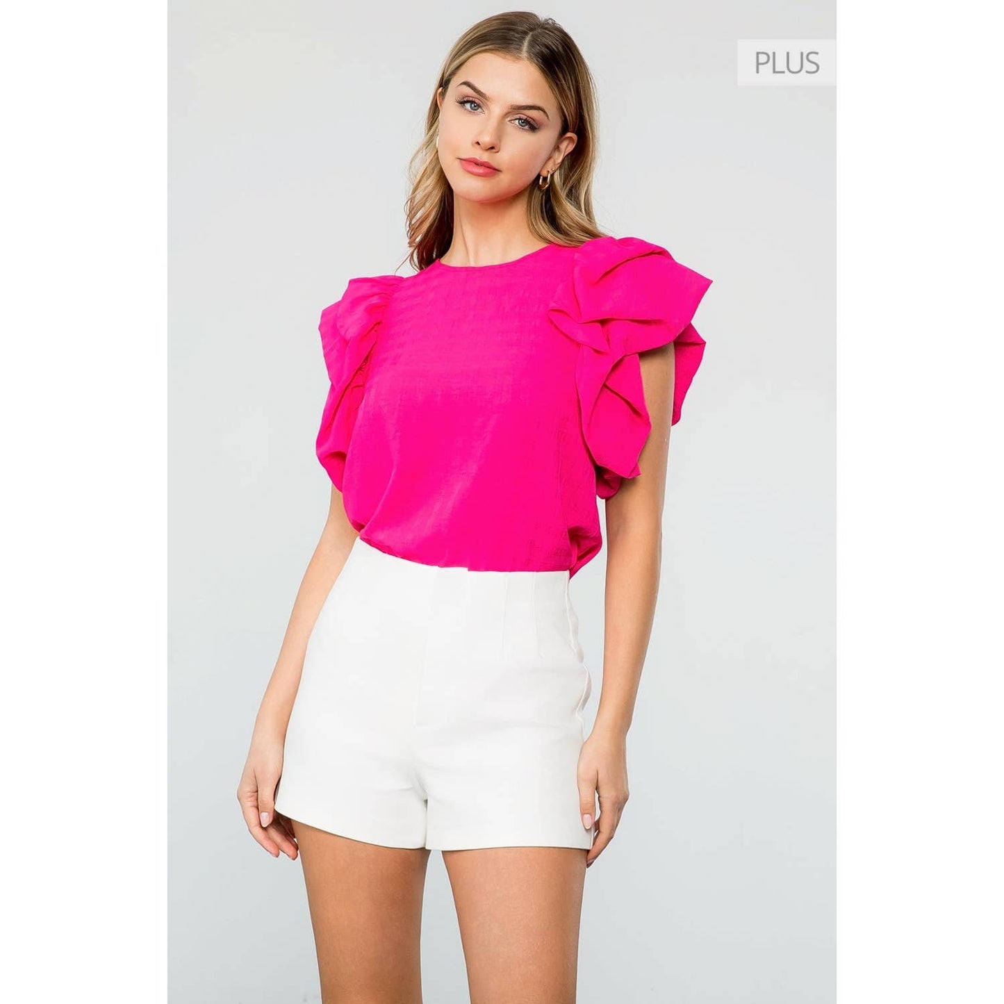 /Size XL/ Puff Ruffle Sleeve Top