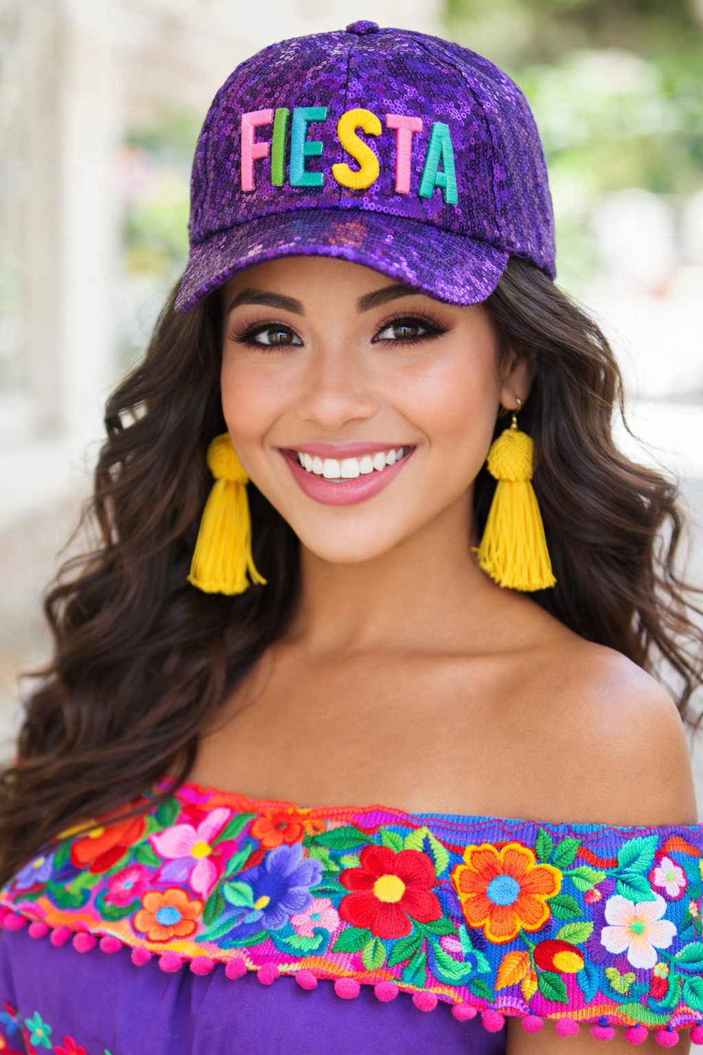 Purple Fiesta Hat Snap Back