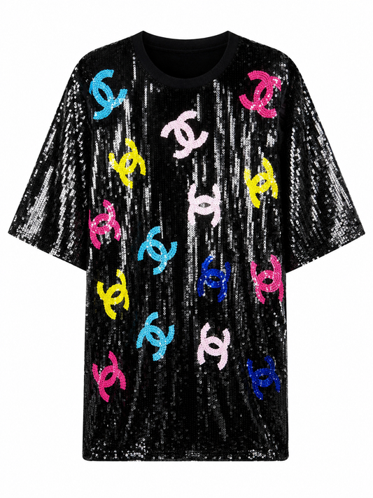 Chanel Black sequin dress (one size) fits small medium large