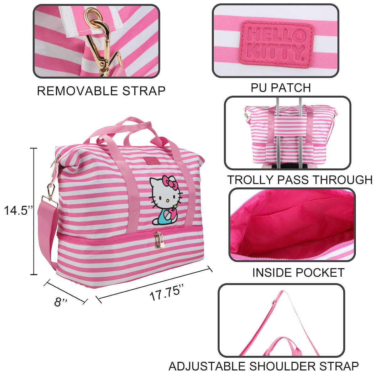 Hello Kitty Duffle Travel Bag