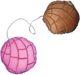 Pan Dulce Concha "Fuzzies" Car Mirror Hangers