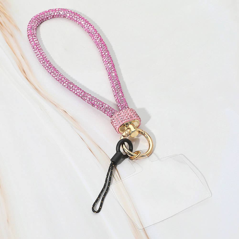 Bling Studded Phone Strap Keychain / Bag Charm