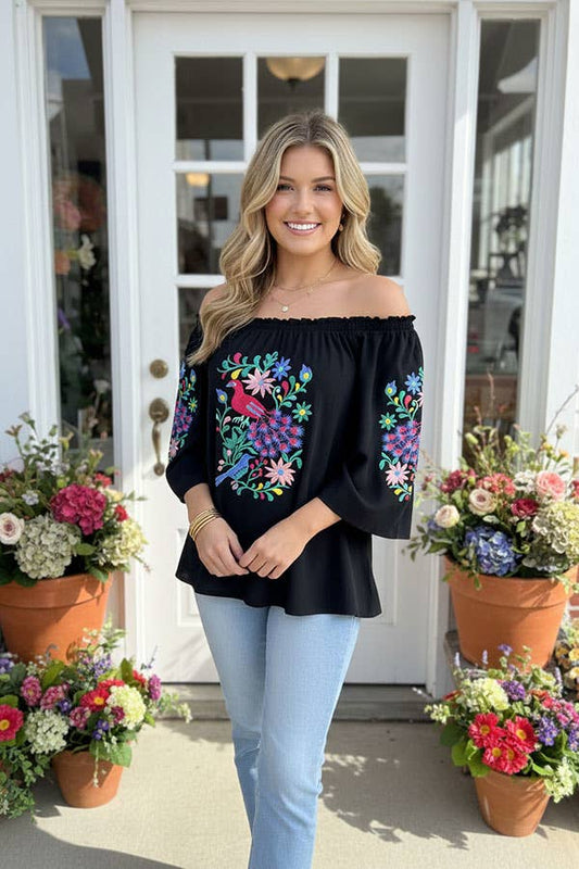 Floral Embroidered Blouse