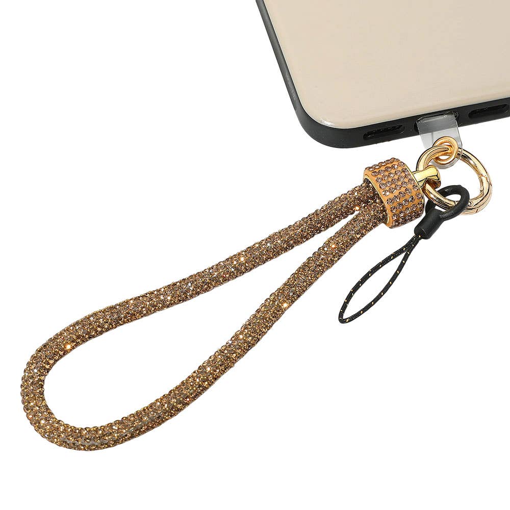Bling Studded Phone Strap Keychain / Bag Charm