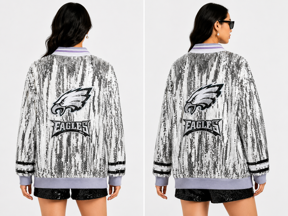 Philly silver sequin jacket (one size) fits small medium large