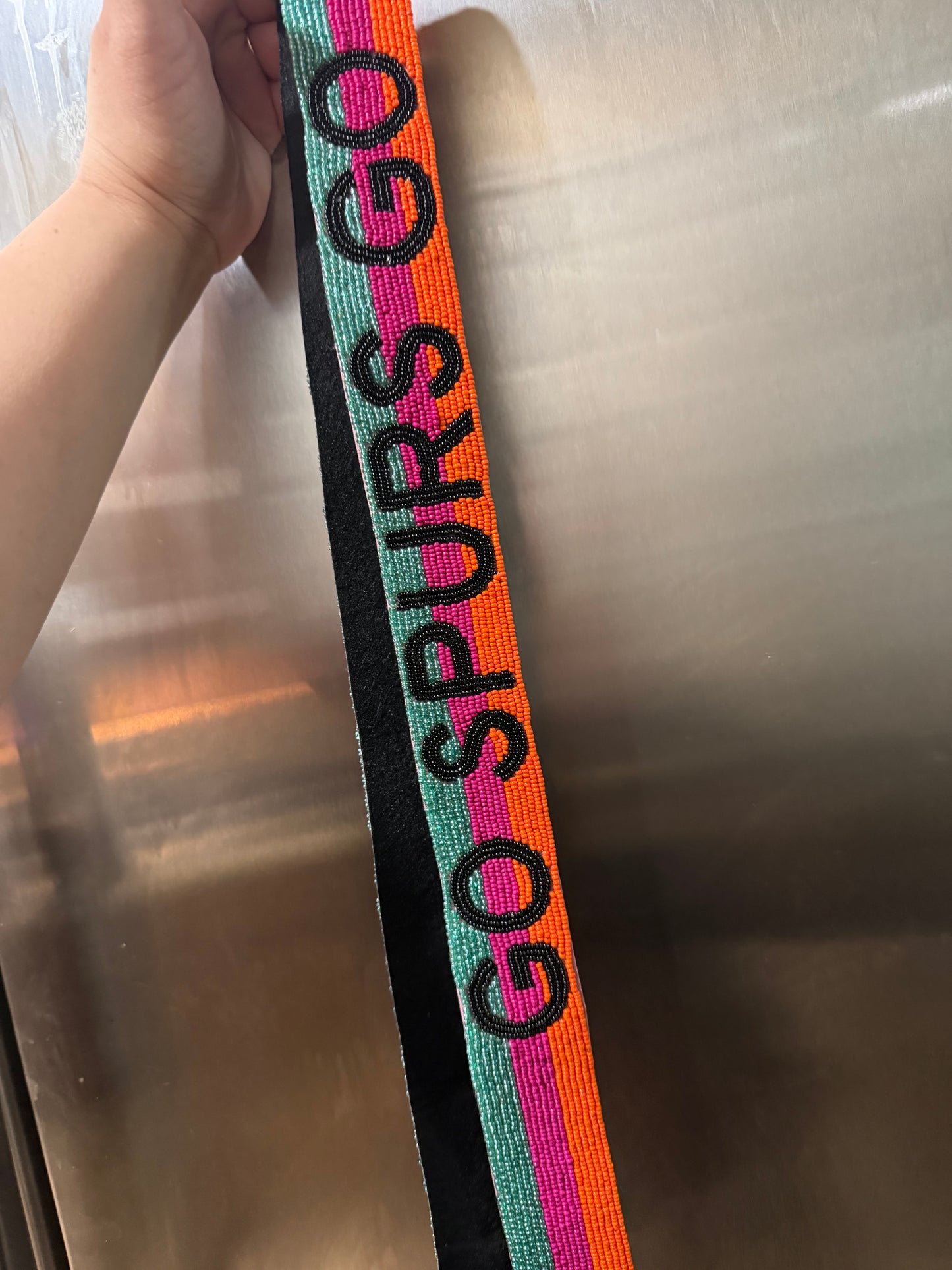 Spurs beaded purse strap