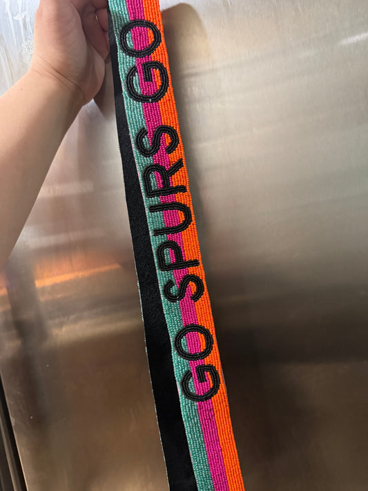 Spurs beaded purse strap