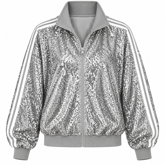 Silver sequin Jacket (jump suit)