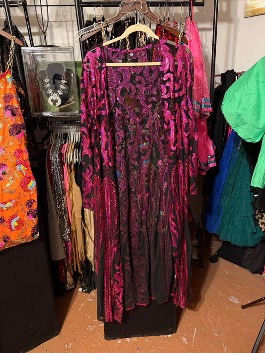 Sequin Hot Pink Duster