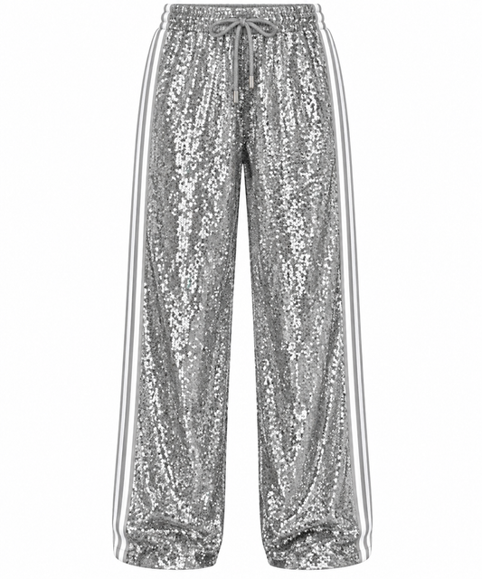 Silver Sequin pants Jumpsuit