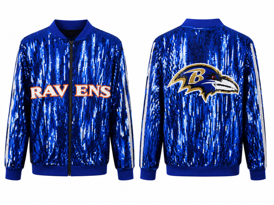 Sequin Ravens Jacket (one size) small medium large