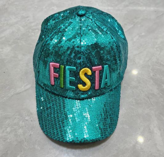 Turquoise Sequin Fiesta hat