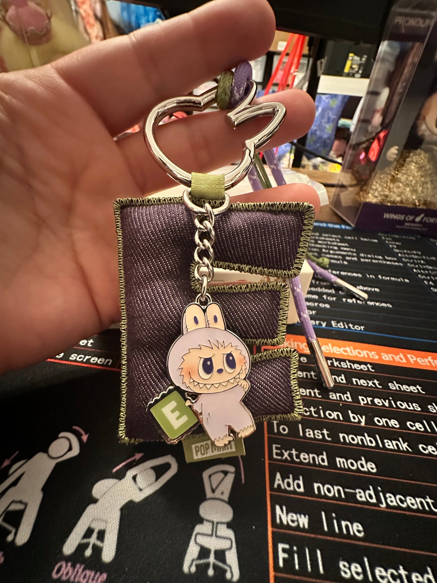 Pin For Love Keychain Letter E (Authentic)