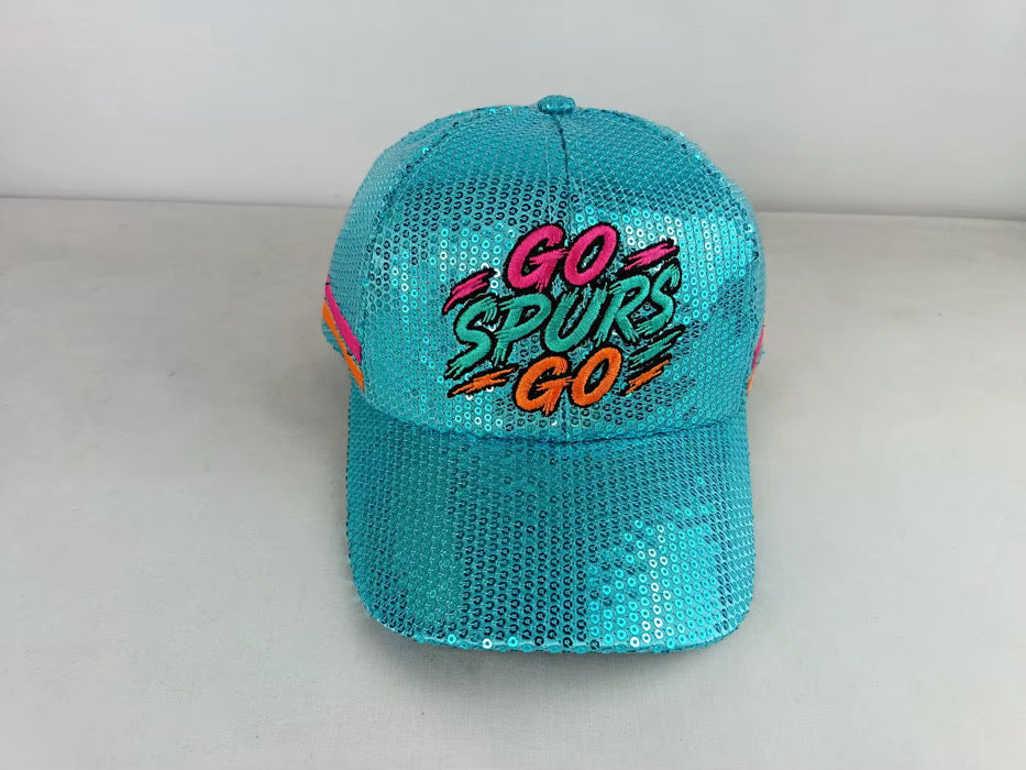 Blue Sequin Spurs Cap (snap back)