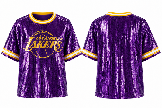 Purple Laker Sequin top (one size) small medium large xl