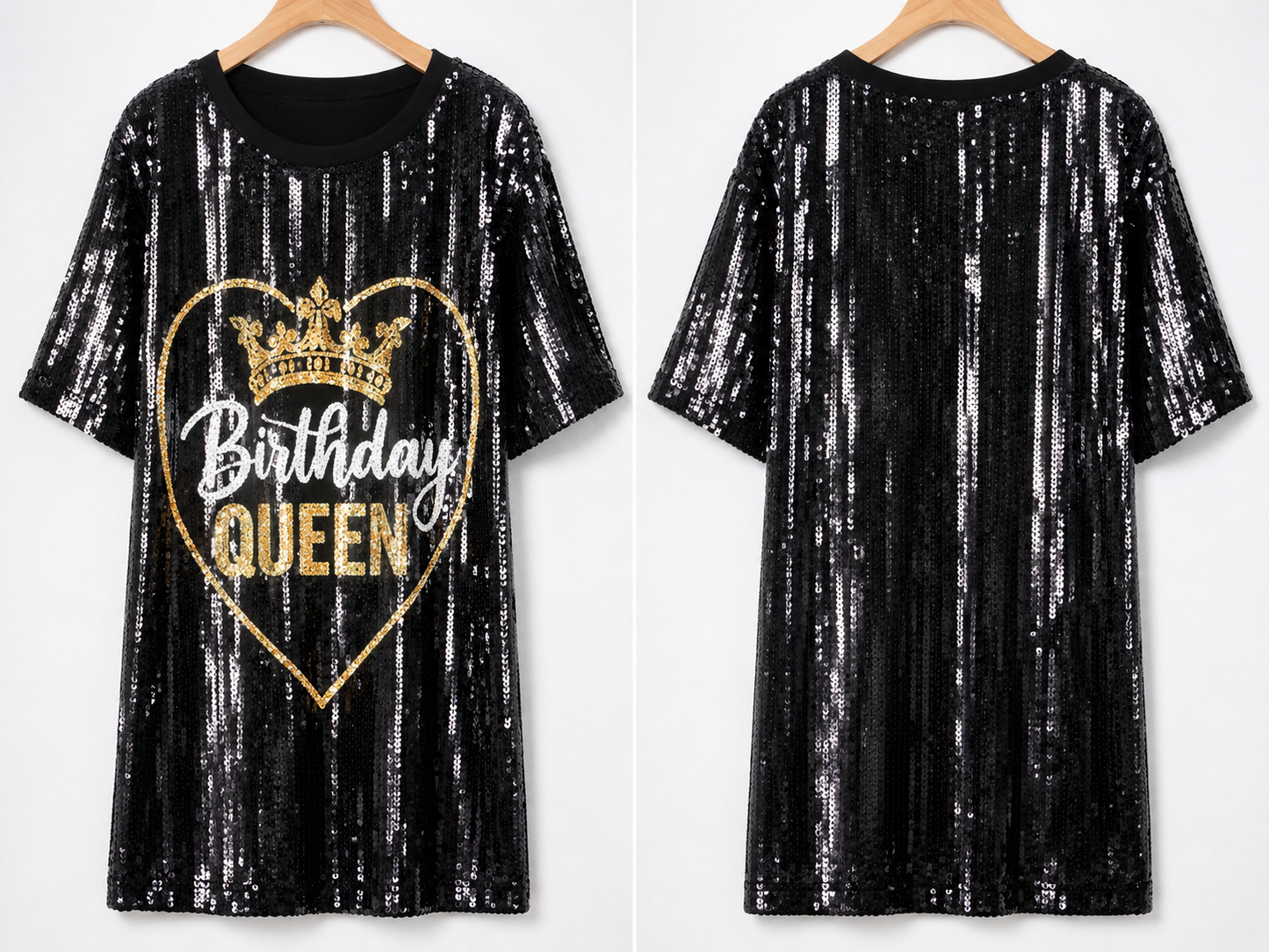 Birthday heart dress black (onesize) fits small medium large