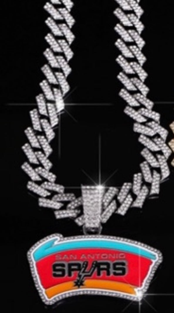 SILVER Bling Spurs necklace