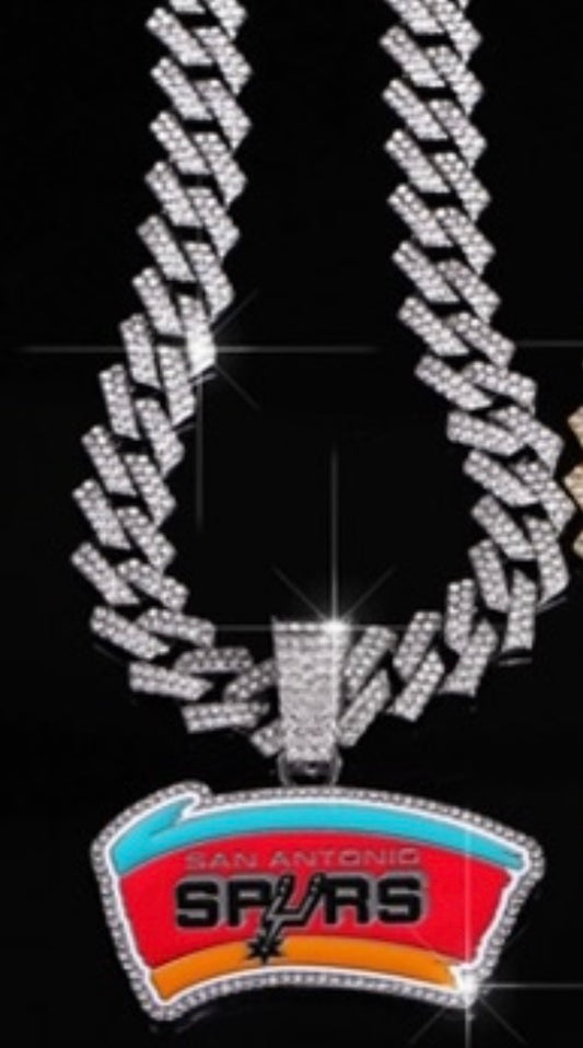 SILVER Bling Spurs necklace