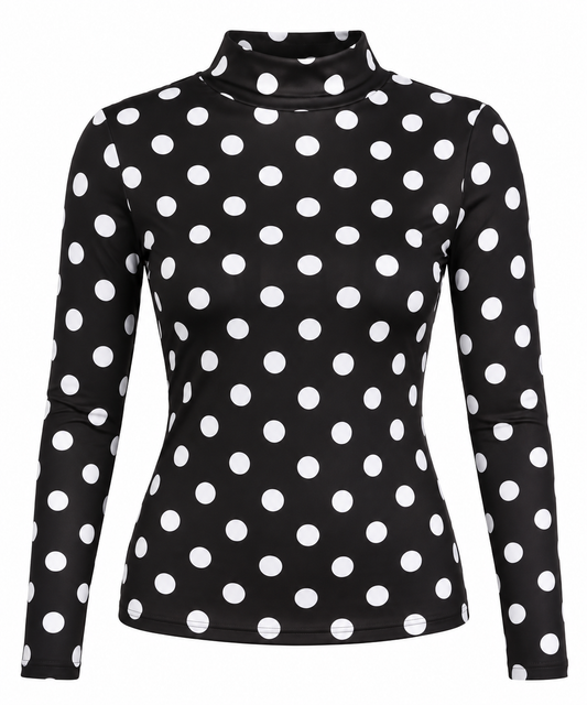 Black White Polka Dot True To Size (Stretch)