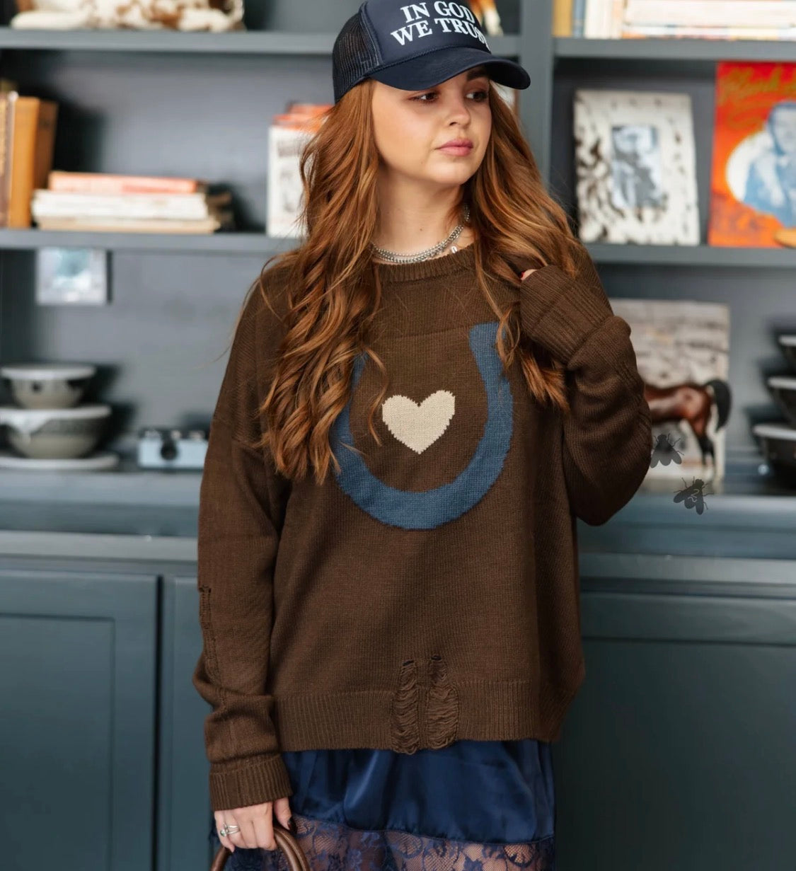 WORN LUCKY Sweater distressed