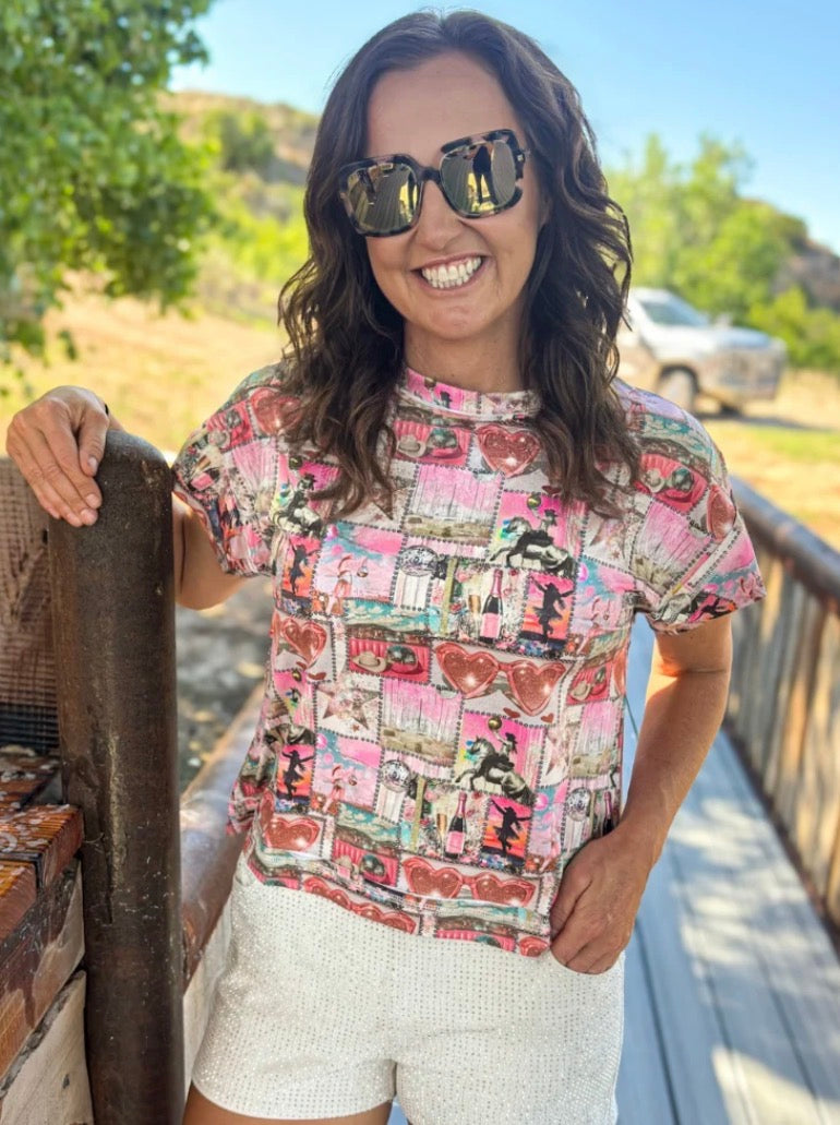GLITTER AND GRIT TOP